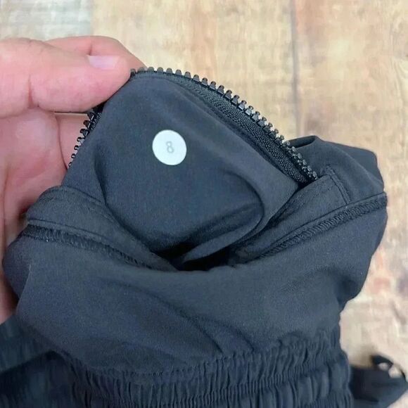 Lululemon Black Wide Leg Cropped Pants - Picture 8 of 8